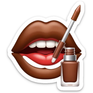 lip gloss brown  sticker