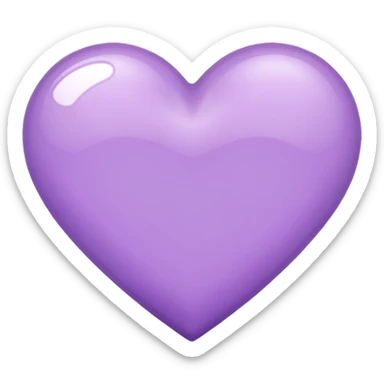 Lilac heart sticker