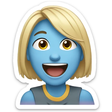 Cara riendo  sticker