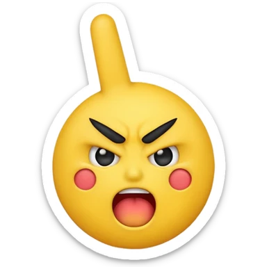 Angry emoji doing the middle finger sticker