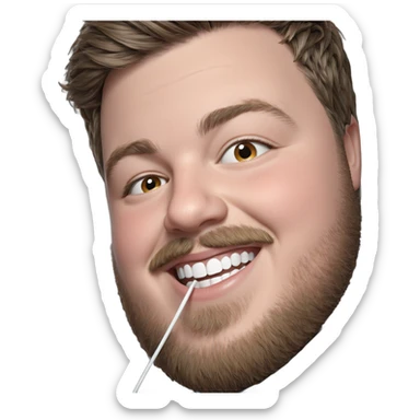 smiling boy with beard portrait sticker