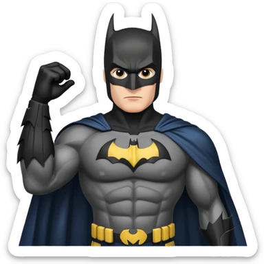 caucasian batman standing sticker