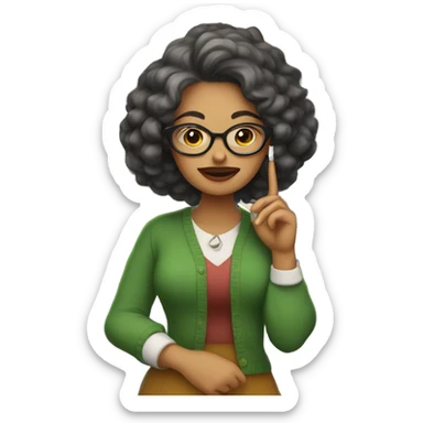 librarian smoking a cigarette sticker