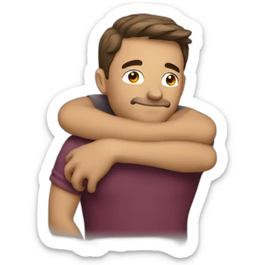 Hug man sticker