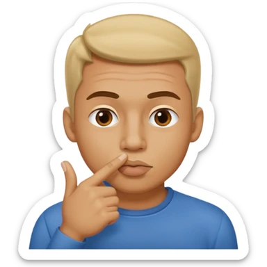 Hombre haciendo shhhh sticker