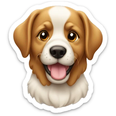 cachorro levantando peso na academia sticker