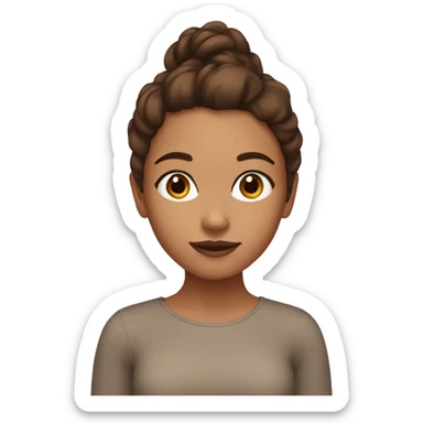 Mixed girl with brown hair sticker