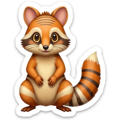 Numbat-Furret-fusion-hybrid, full body sticker
