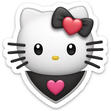 hello kitty heart sticker