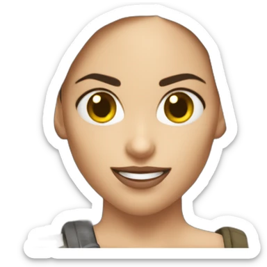 lara croft demon sticker