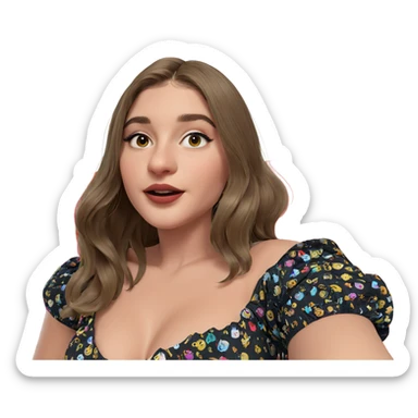 selfie of girl in dress sticker