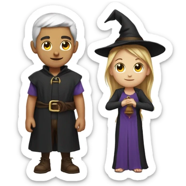 young witch and sorcerer sticker