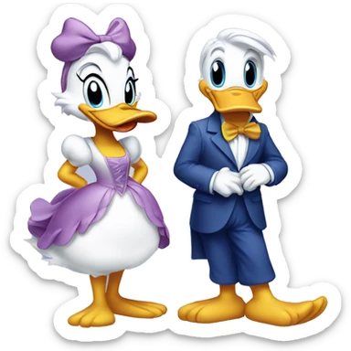 donald and daisy duck sticker