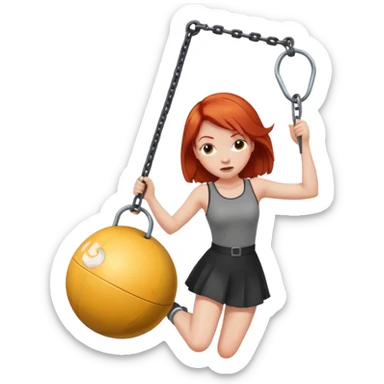 Redheaded wrecking ball sticker