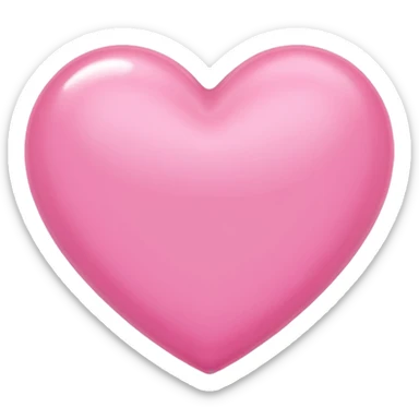 A pink heart design by ribon sticker