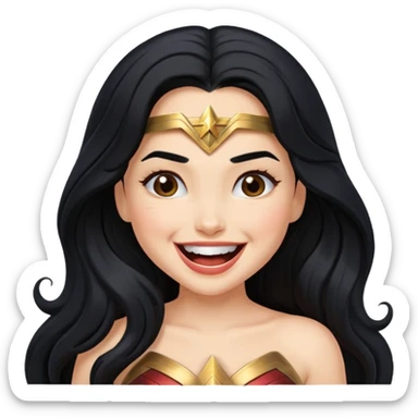 Wonder Woman laughing sticker
