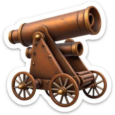 Dois canhão cruzados sticker