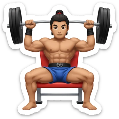 samurai bench press sticker