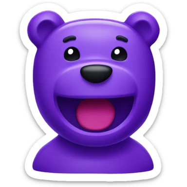 Purple gummy bear sticker