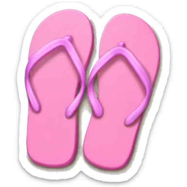 Pink flip flops sticker
