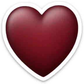 dark red heart that is flowery sticker