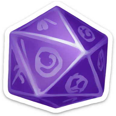 D20 dice sticker