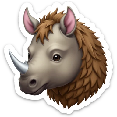 Elasmotherium. Siberian unicorn rhino sticker