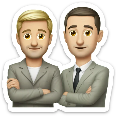 Zelensky and borsch sticker