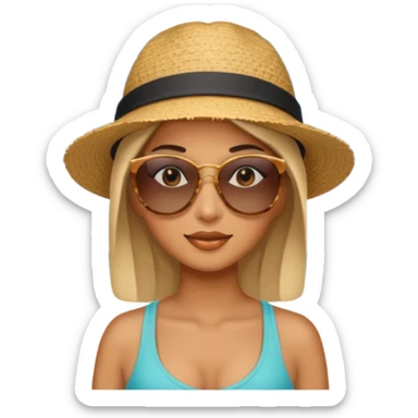 MUJER EN LA PLAYA sticker