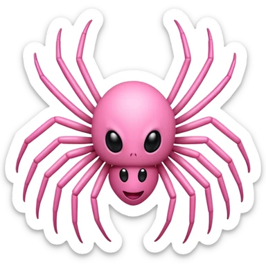 White and pink spider emoji ... Classic and with white strap sticker
