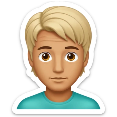 70s 80s men with silk hair style  sticker