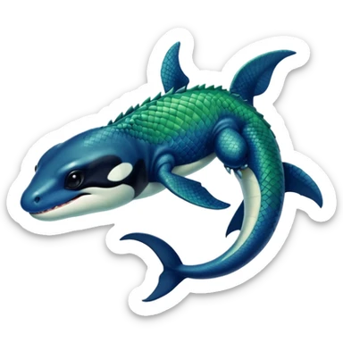 Orca-dragon-reptile-reptilian-lizard-amphibian-hybrid sticker