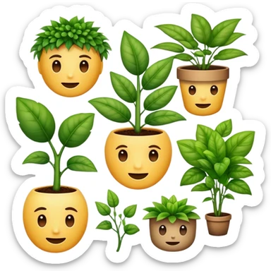 Plants with human features sticker
