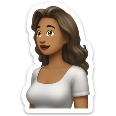 Mujer bajita hombre alto beso sticker