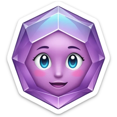 Cristal púrpura sticker