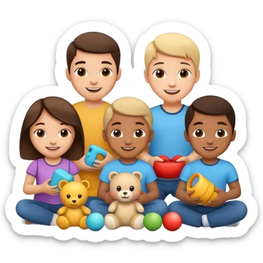 Cute kids sticker