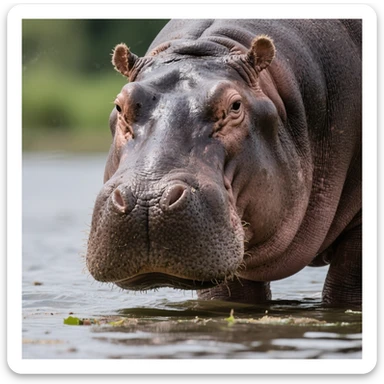 Hippopotamus sticker