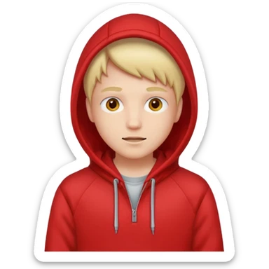 red hoodie sticker