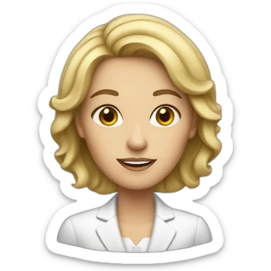 white woman executive sticker