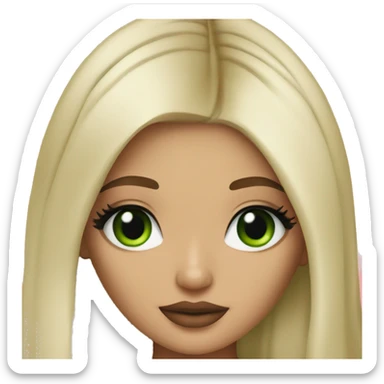 Kylie Jenner with green eyes blonde hair sticker