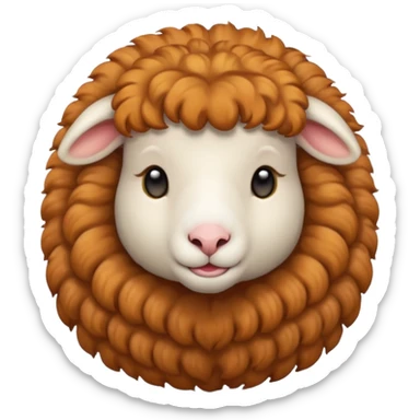 female sheep with gir hair sticker