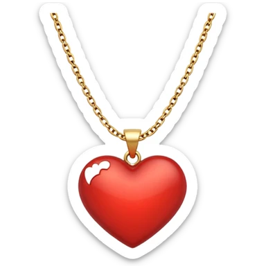 heart necklace sticker