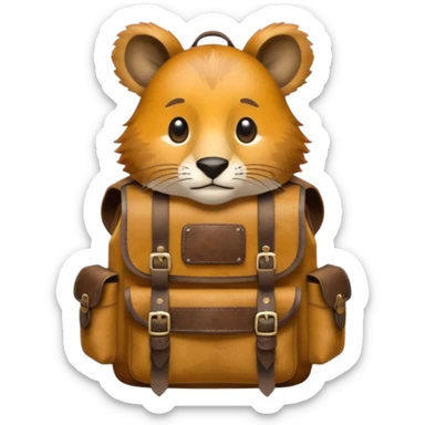  Safari Animal with Backpack  sticker