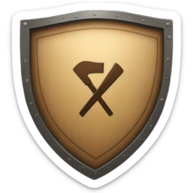 The checkmark on the shield sticker
