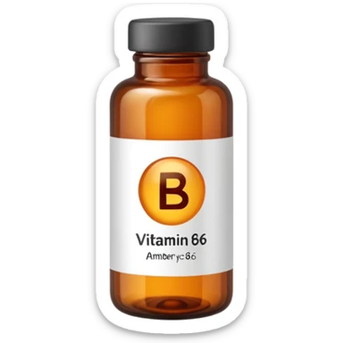 Vitamin b6 in a bottle sticker