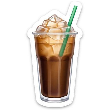 Starbuck ice coffee with ice cubes sticker