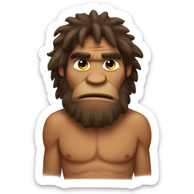 Caveman snoozing  sticker