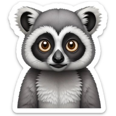 lemur looks disapprovingly sticker
