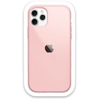 Light pink iPhone 12 with a light pink case sticker