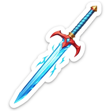 Fire sword x lightning x ice x wind sticker